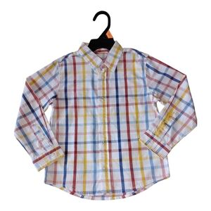 Wonder Nation Multicolor Plaid Button-Down Shirt